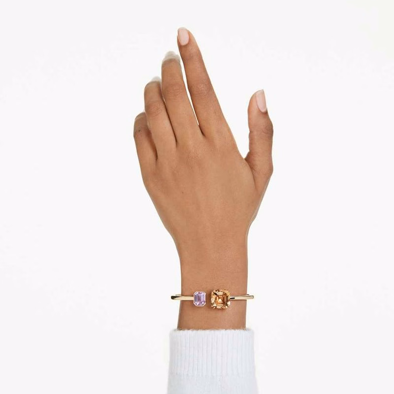 Millenia-Armband, achteckiger Schliff, mehrfarbig, goldfarben plattiert