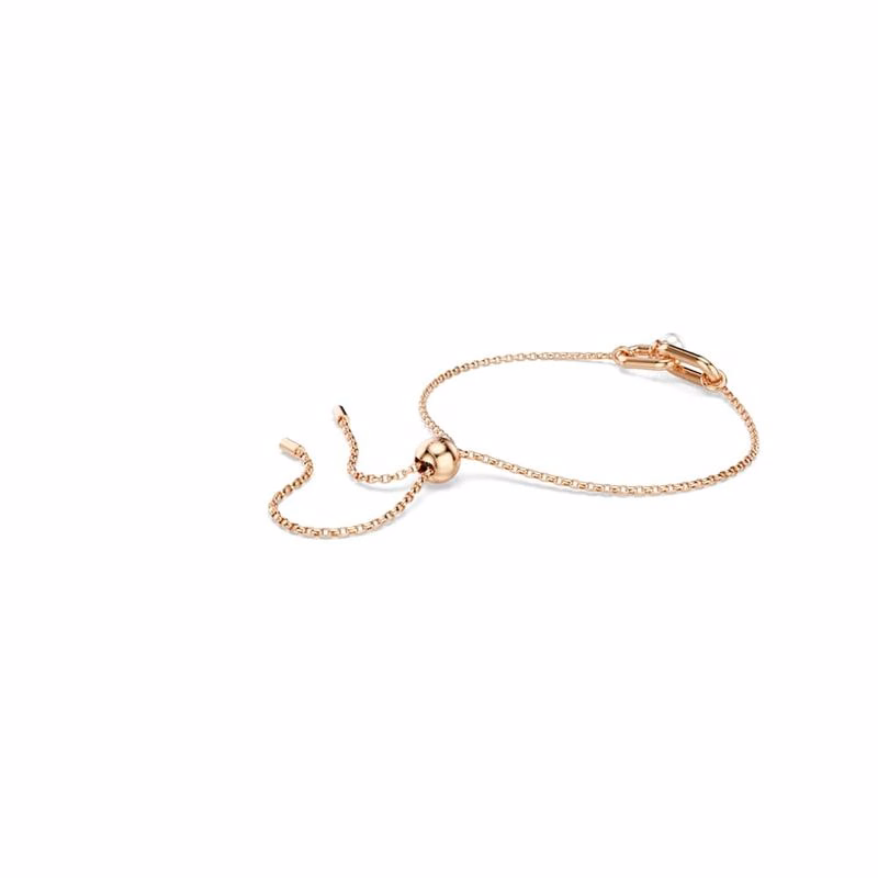 Constella Armband, Kristallperle, Rundschliff, Weiß, Roségold-plattiert