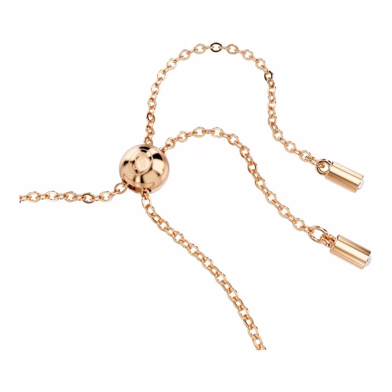 Matrix Tennisarmband, verschiedene Größen, Weiß, Roségold-plattiert