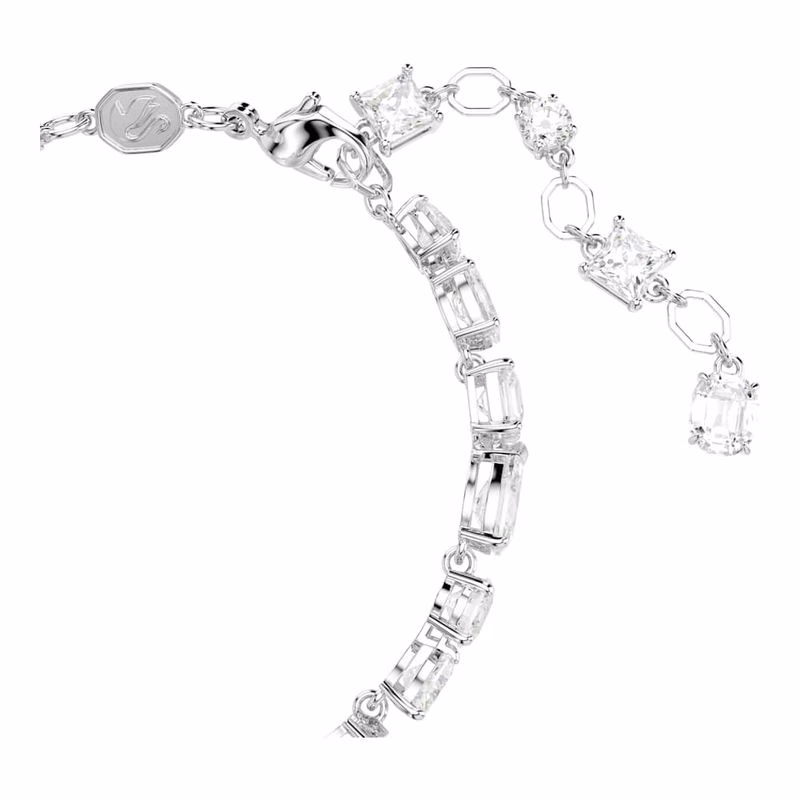 Mesmera-Armband, verschiedene Größen, Weiß, rhodiniert