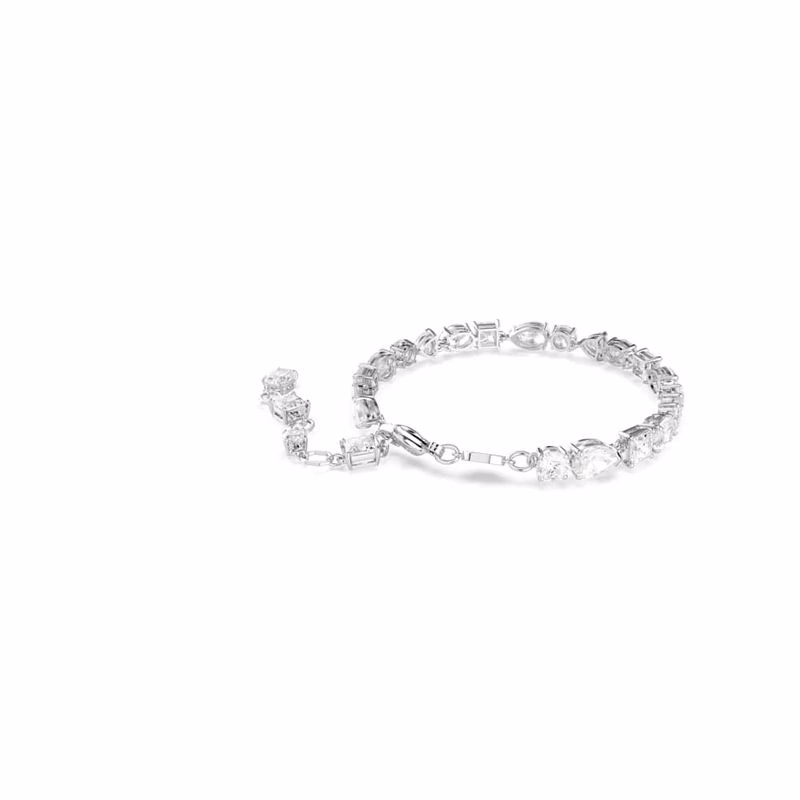 Mesmera-Armband, verschiedene Größen, Weiß, rhodiniert
