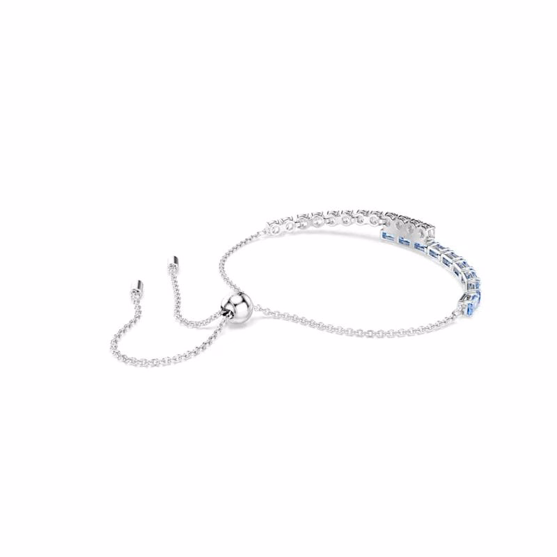 Matrix-Armband, verschiedene Größen, blau, rhodiniert
