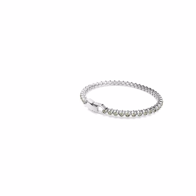 Imber Emily Tennisarmband, runder Schliff, schwarz, rhodiniert