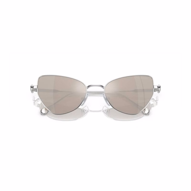 2-in-1 Clip-On-Sonnenbrille, Art, Cat-Eye-Form, SK7011, Weiß