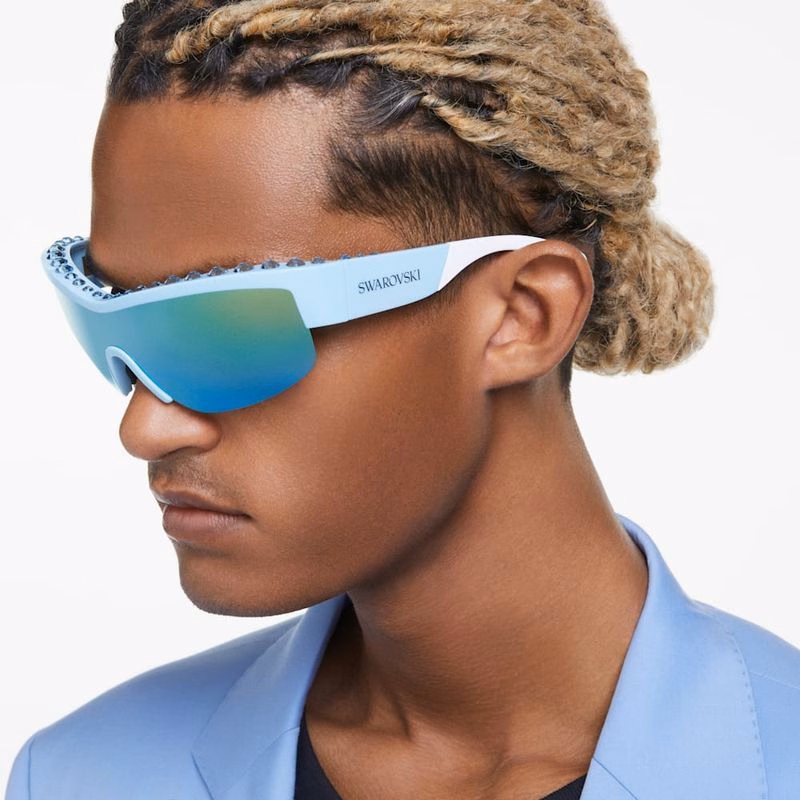 Sonnenbrille, Maskenform, SK1126, Blau