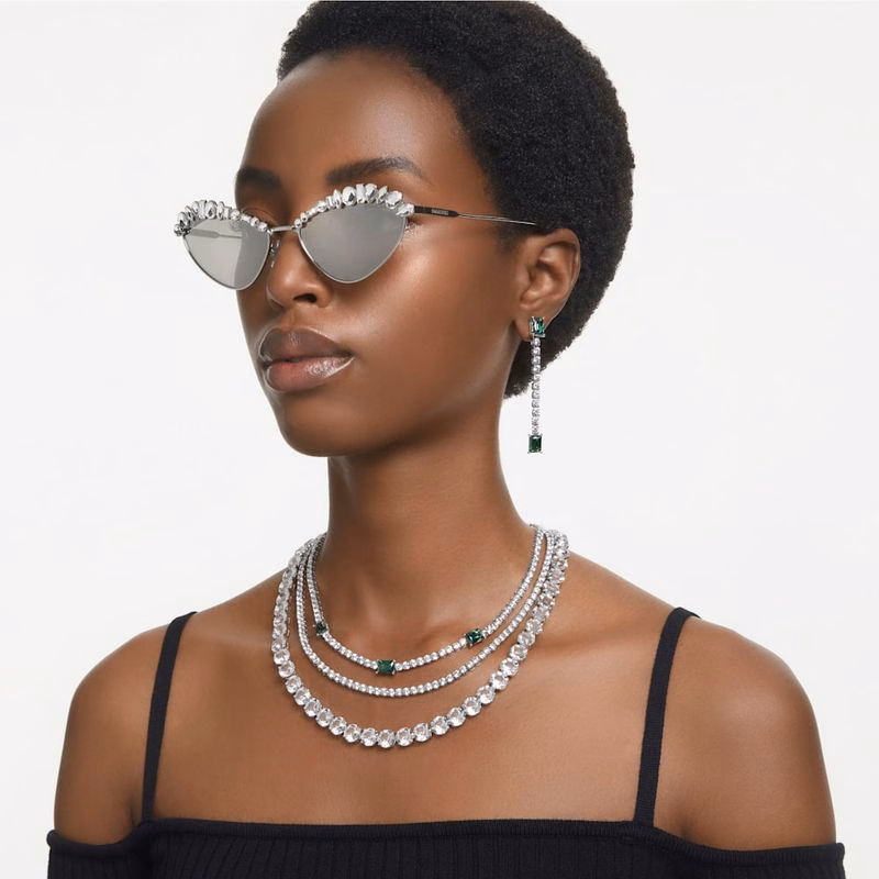 Sonnenbrille, Kunst, Katzenaugenform, SK7009, Goldton