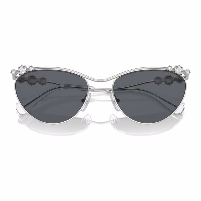 Sonnenbrille, ovale Form, SK7017, silberfarben