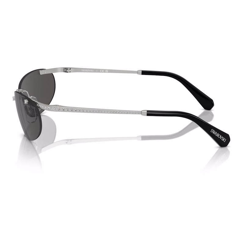 Sonnenbrille, ovale Form, schwarz