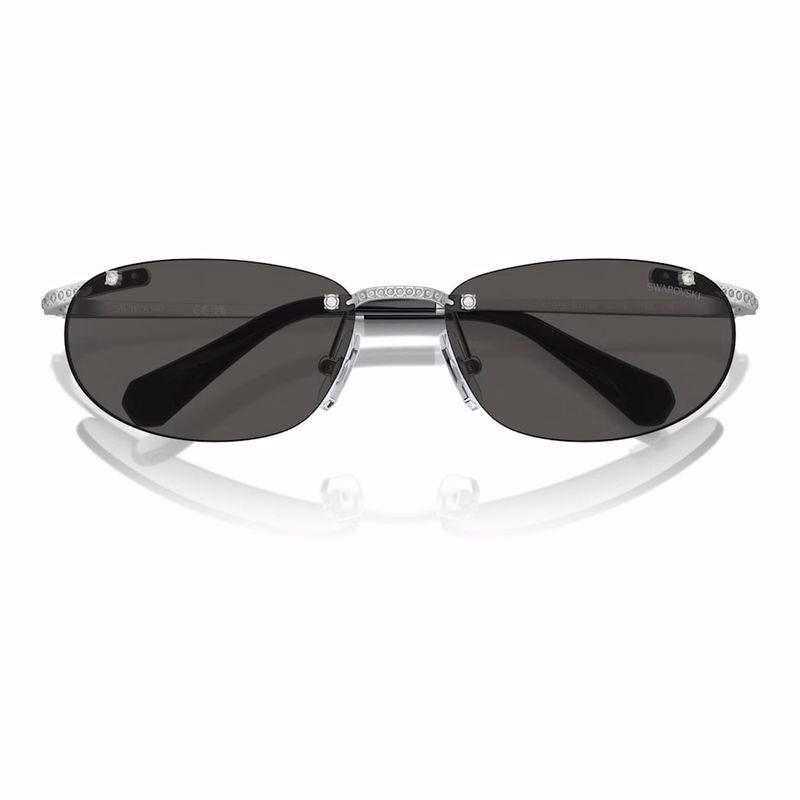 Sonnenbrille, ovale Form, schwarz