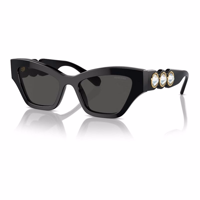 Sonnenbrille, Cat-Eye-Form, Schwarz