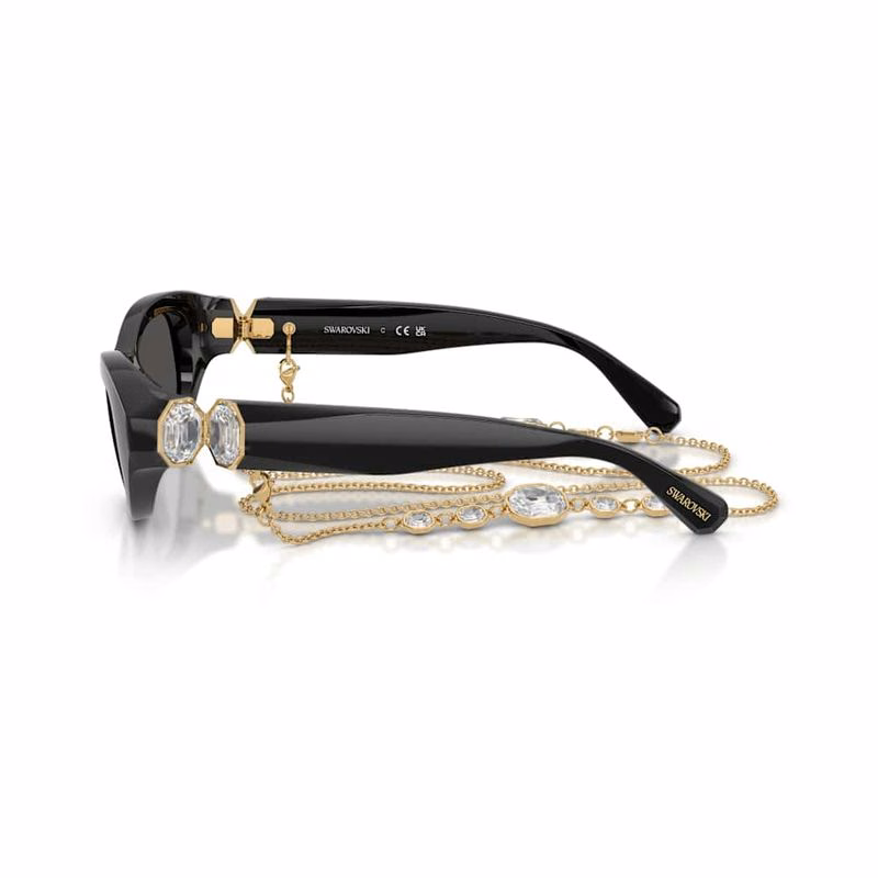Sonnenbrille, Kissenform, Schwarz