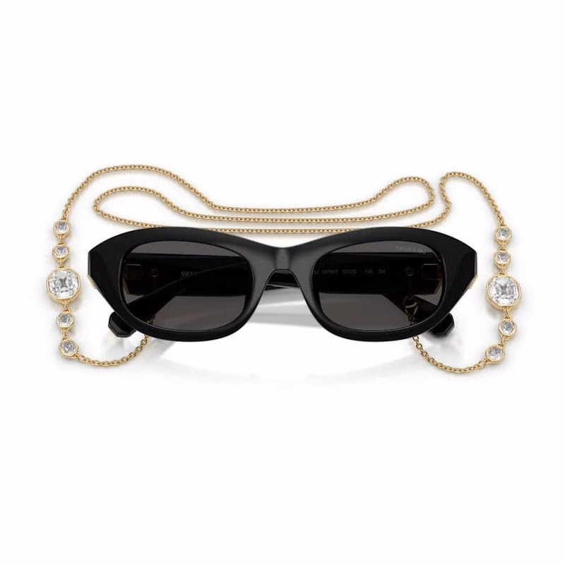 Sonnenbrille, Kissenform, Schwarz