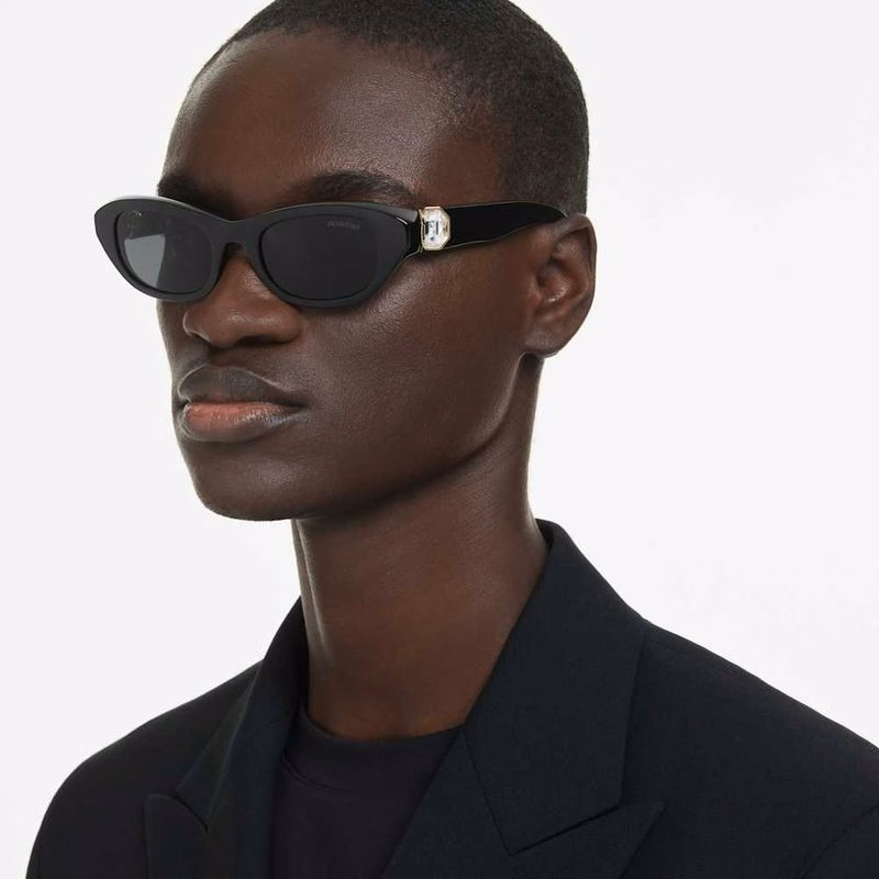 Sonnenbrille, Kissenform, Schwarz