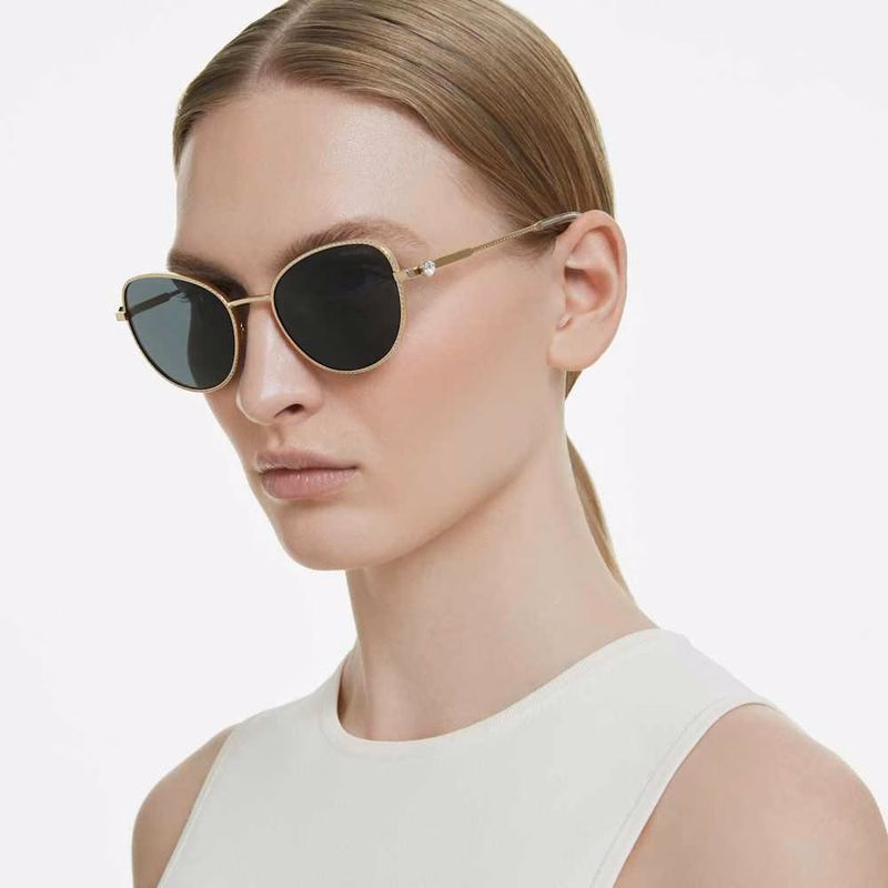 Sonnenbrille, Cat-Eye-Form, Grau
