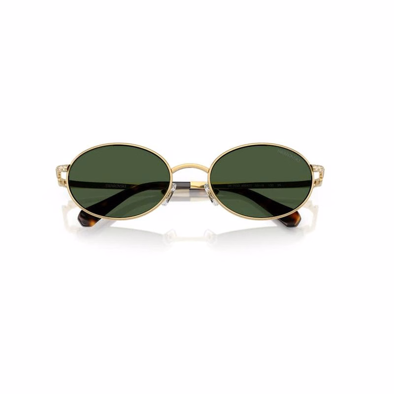 Sonnenbrille, ovale Form, grün