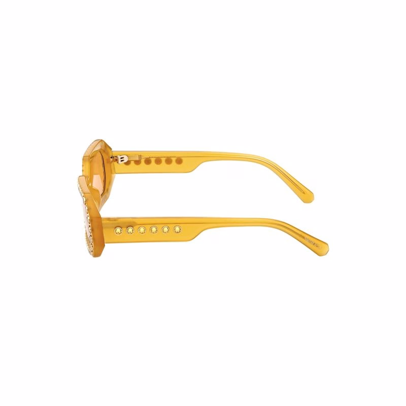Sonnenbrille, achteckige Form, Pavé-Fassung, SK0345 39E, Orange