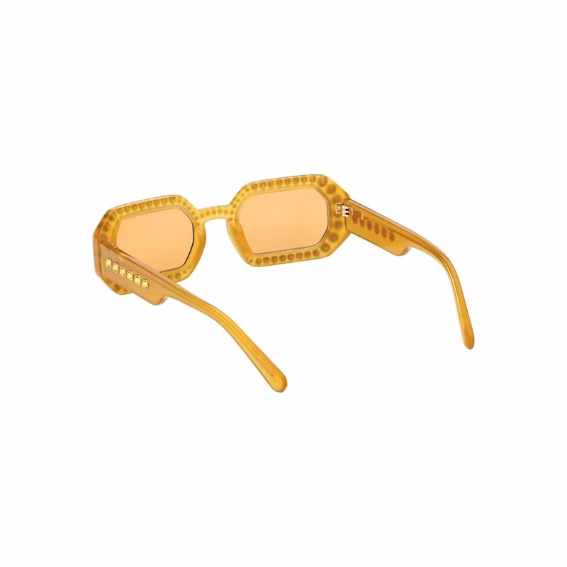 Sonnenbrille, achteckige Form, Pavé-Fassung, SK0345 39E, Orange
