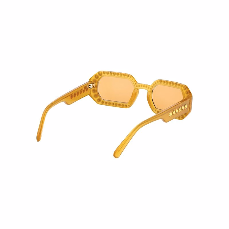 Sonnenbrille, achteckige Form, Pavé-Fassung, SK0345 39E, Orange