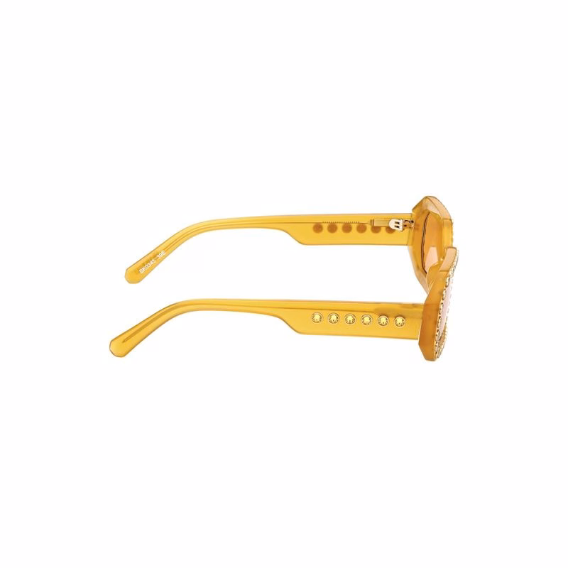Sonnenbrille, achteckige Form, Pavé-Fassung, SK0345 39E, Orange
