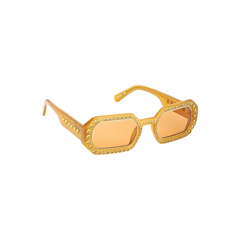 Sonnenbrille, achteckige Form, Pavé-Fassung, SK0345 39E, Orange