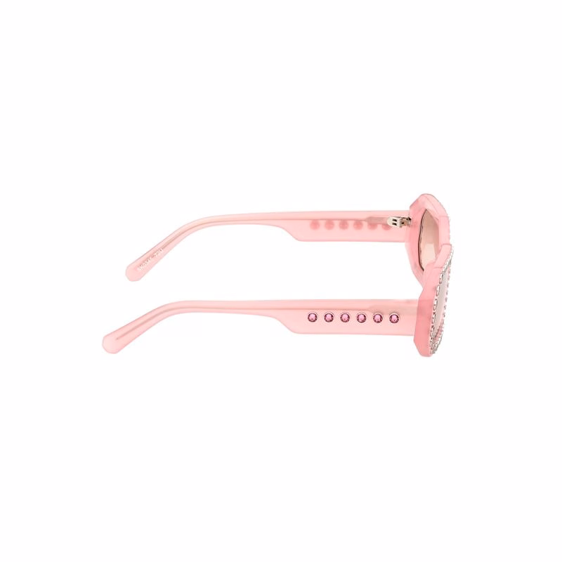 Sonnenbrille, achteckige Form, Pavé-Fassung, SK0345 72U, Rosa