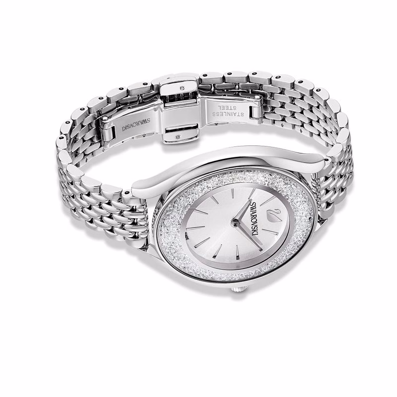 Crystalline Aura Uhr, Metallarmband, silberfarben, Edelstahl
