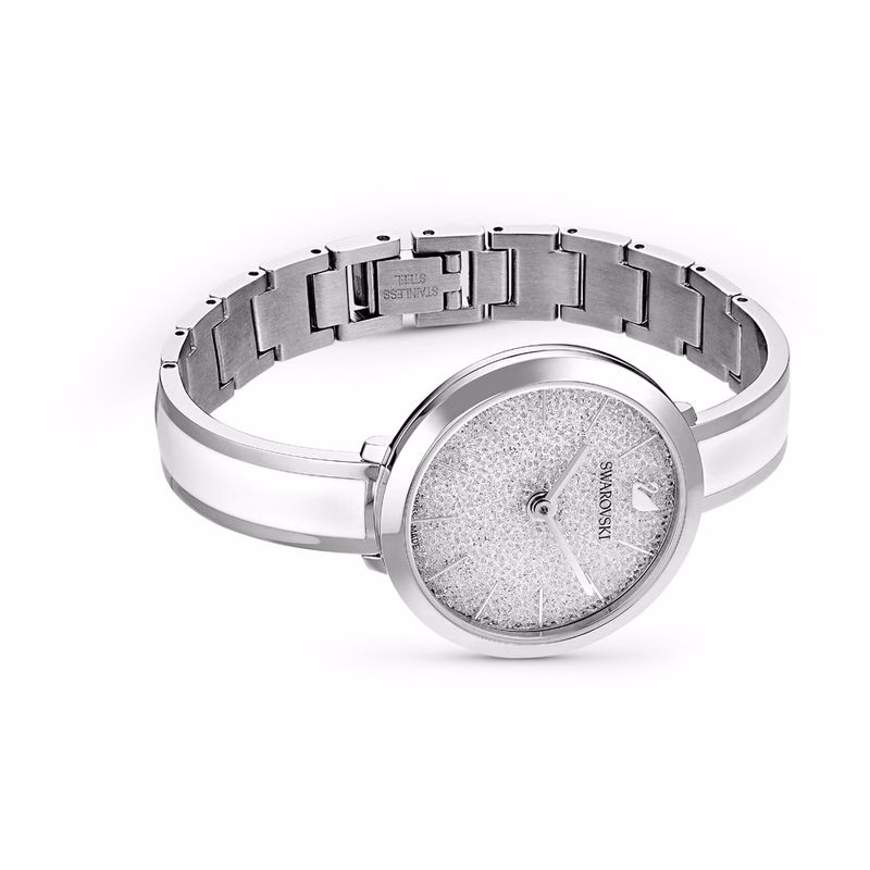 Crystalline Delight Uhr, Metallarmband, Weiß, Edelstahl