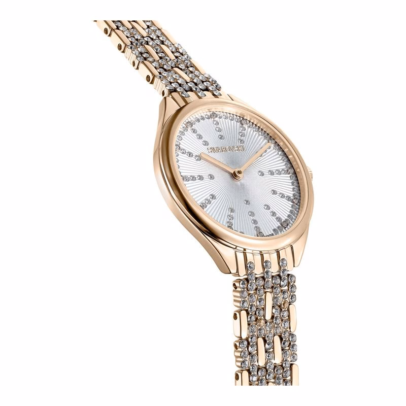 Attract Uhr, Metallarmband, Weiß, Goldfarbenes PVD