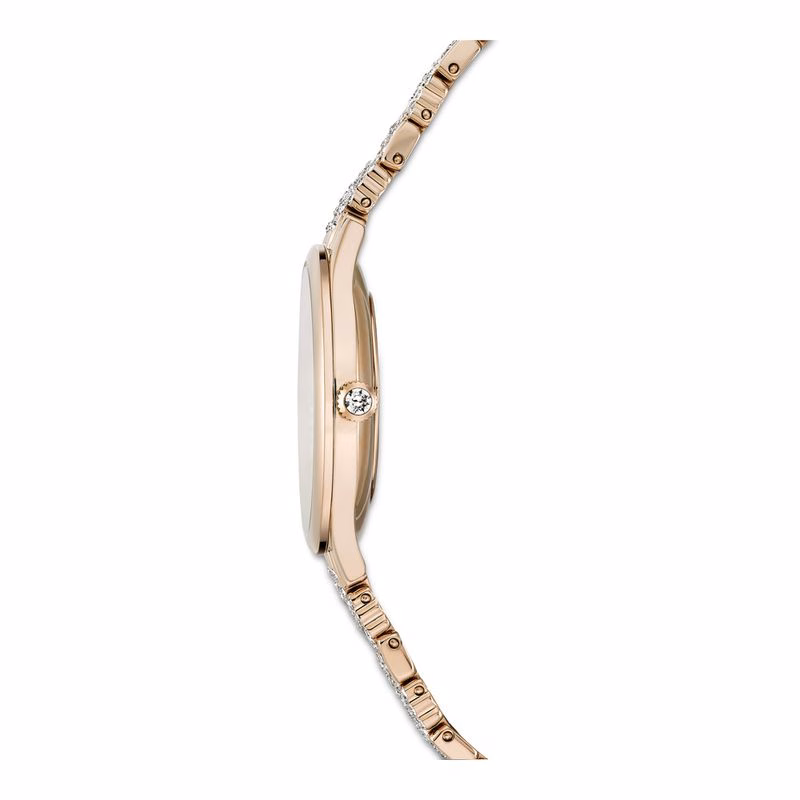 Attract Uhr, Metallarmband, Weiß, Goldfarbenes PVD