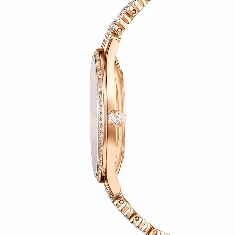 Attract Uhr, Swiss Made, Pavé-Beschichtung, Metallarmband, Roségoldfarben, Roségoldfarbenes Finish