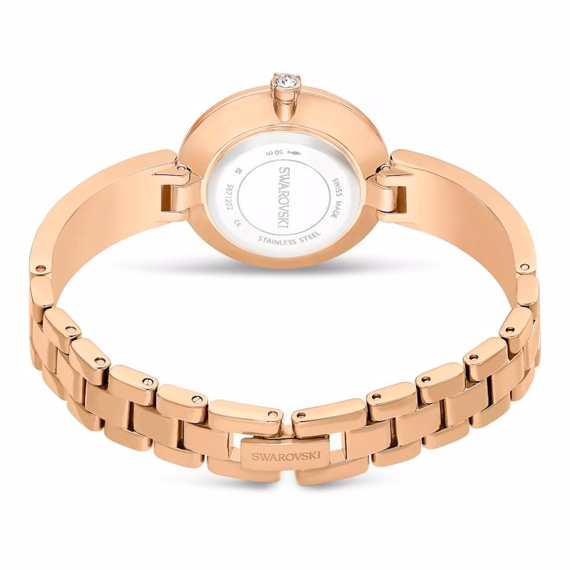 Illumina-Uhr, Swiss Made, Metallarmband, Roségoldfarben, Roségoldfarbenes Finish