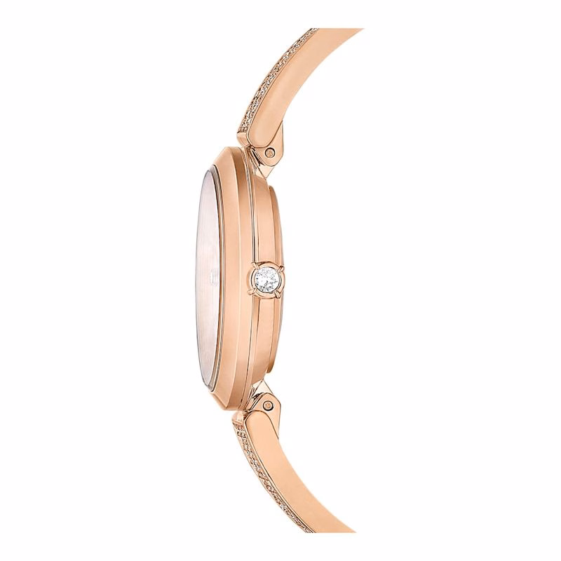 Illumina-Uhr, Swiss Made, Metallarmband, Roségoldfarben, Roségoldfarbenes Finish