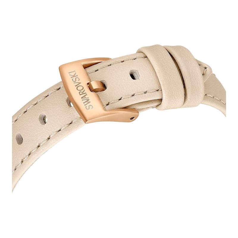 Certa Uhr, Swiss Made, Lederarmband, Beige, Roségoldfarbenes Finish