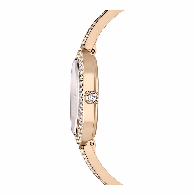 Dextera Armreifuhr, Swiss Made, Metallarmband, goldfarben, champagnerfarbenes Finish