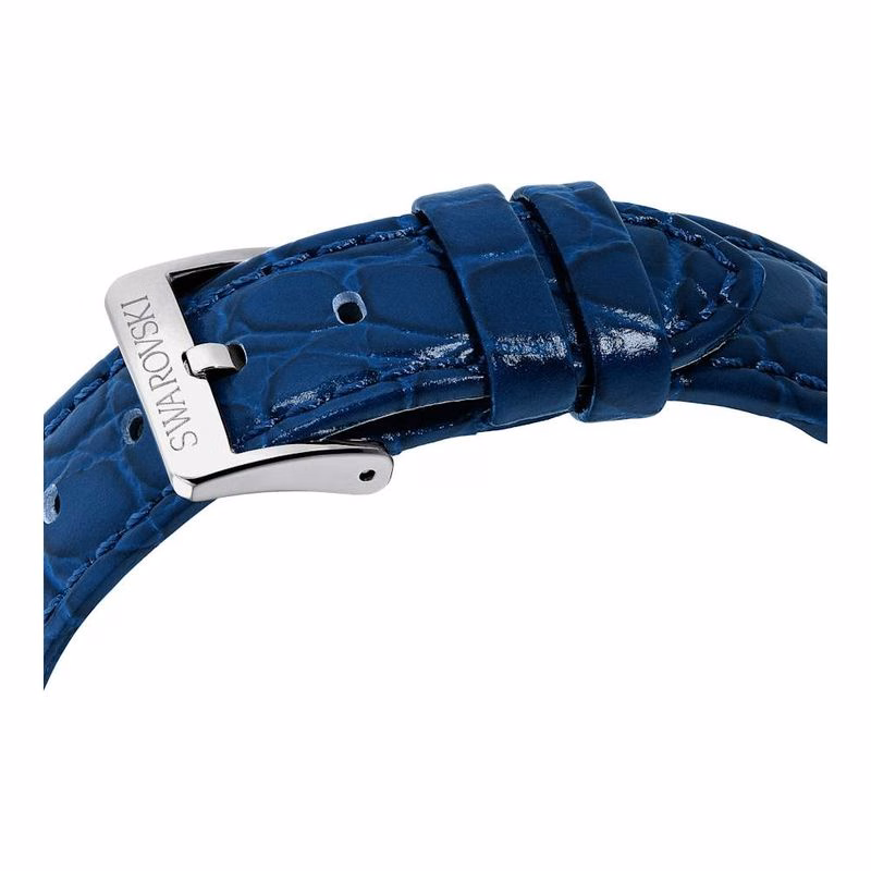Octea Monduhr, Swiss Made, Mond, Lederarmband, Blau, Blaue Oberfläche