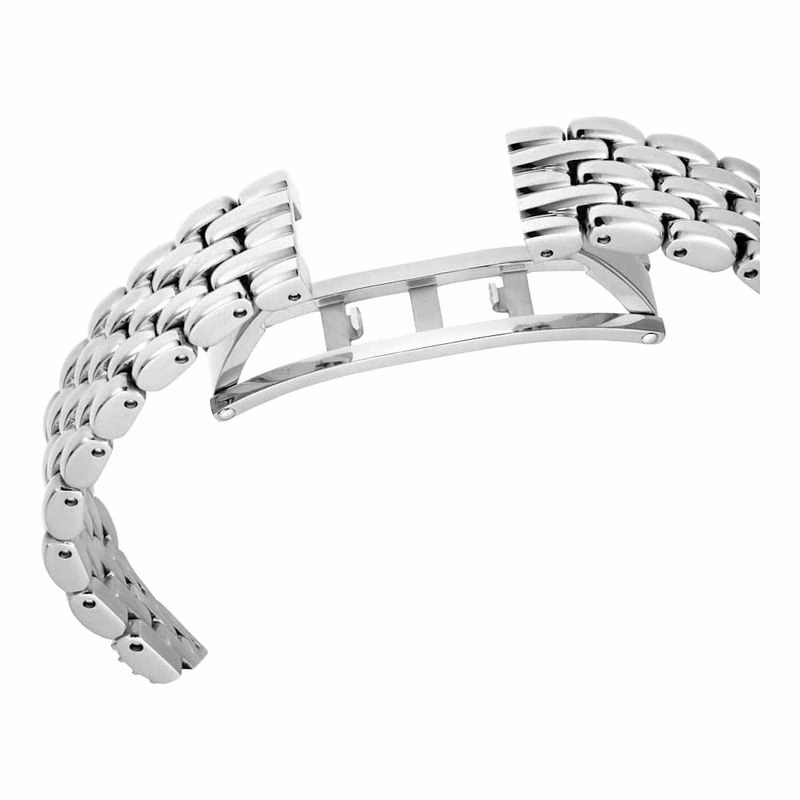 Dextera Octagon Uhr, Swiss Made, Metallarmband, silberfarben, Edelstahl