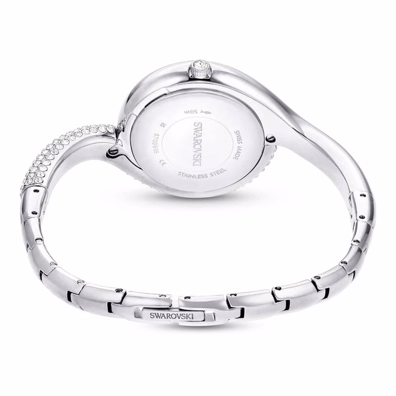 Dextera Asymmetrische Uhr, Swiss Made, Metallarmband, Silberfarben, Edelstahl