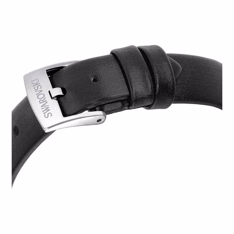 Matrix Tennisuhr, Swiss Made, Lederarmband, Schwarz, Edelstahl