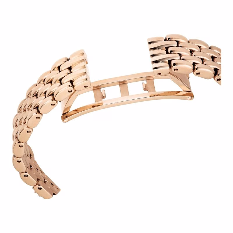 Dextera Octagon Uhr, Swiss Made, Metallarmband, goldfarben, roségoldfarbenes Finish