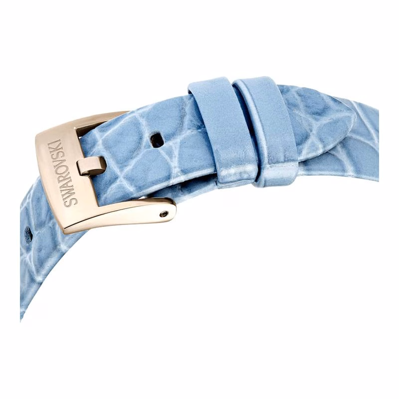Imber Uhr, Swiss Made, Lederarmband, Blau, Champagner-Gold-Finish