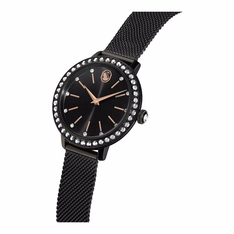 Certa Uhr, Metallarmband, Schwarz, Schwarze Oberfläche