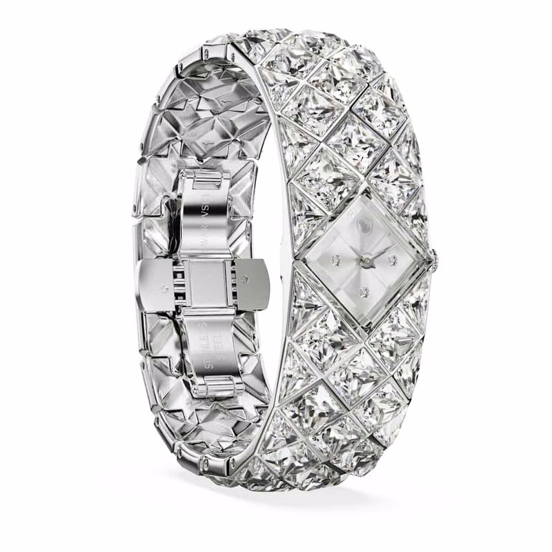 Curiosa Armbanduhr, Swiss Made, silberfarben, Edelstahl